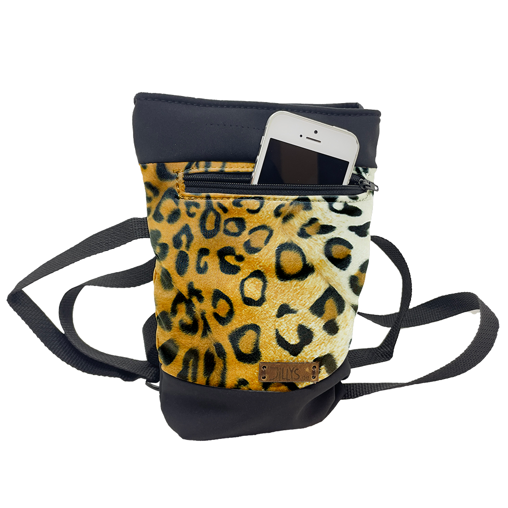 Futter-Beutel CHARLY mit Magnetverschluss in stylischem Animal-Print "Leopard"